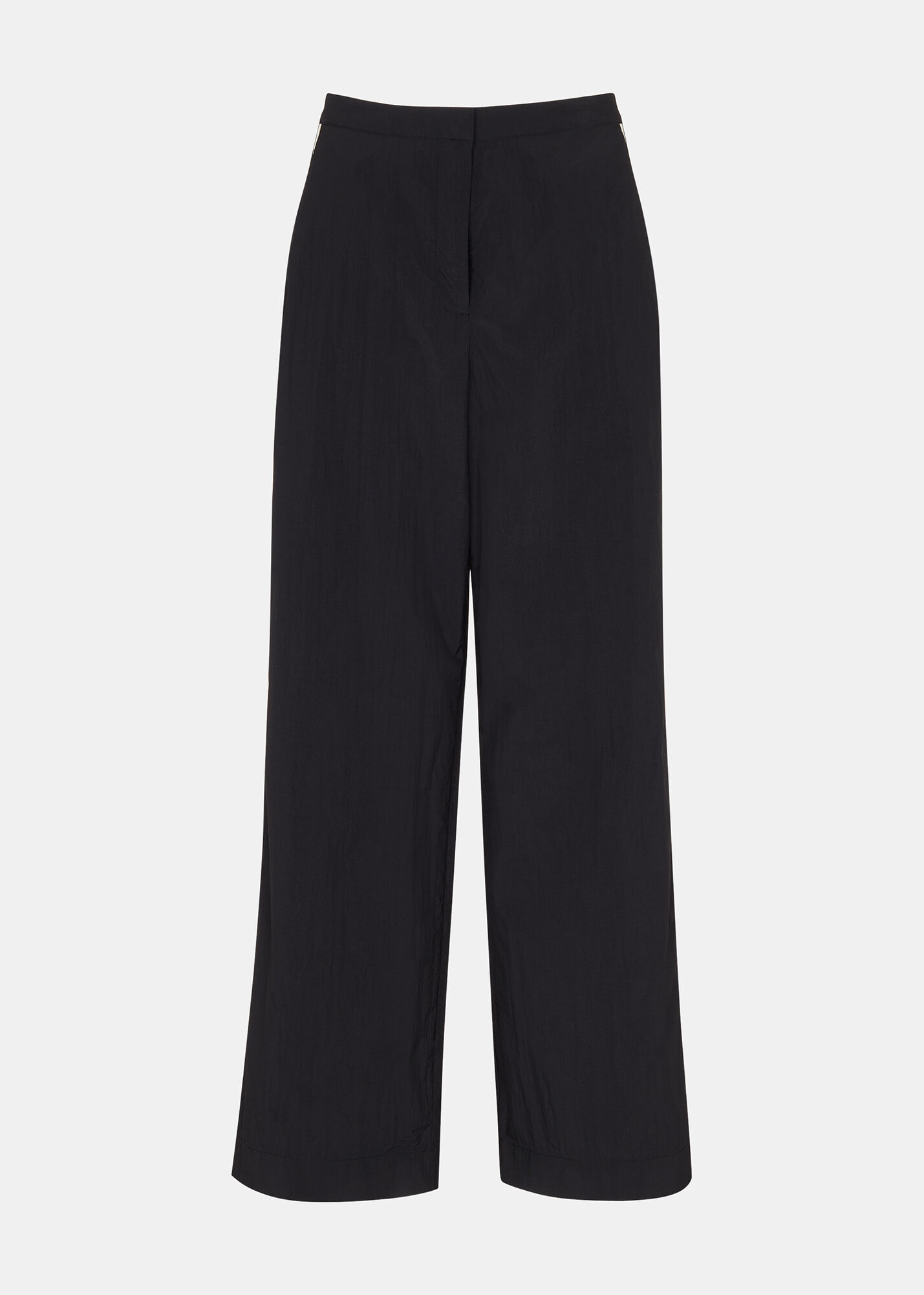 Black Ezra Side Stripe Trouser | WHISTLES | Whistles US |