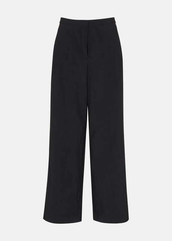 Black Ezra Side Stripe Trouser