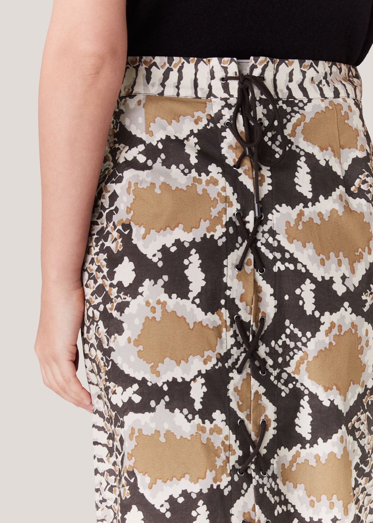 Snake print midi skirt h&m cheap