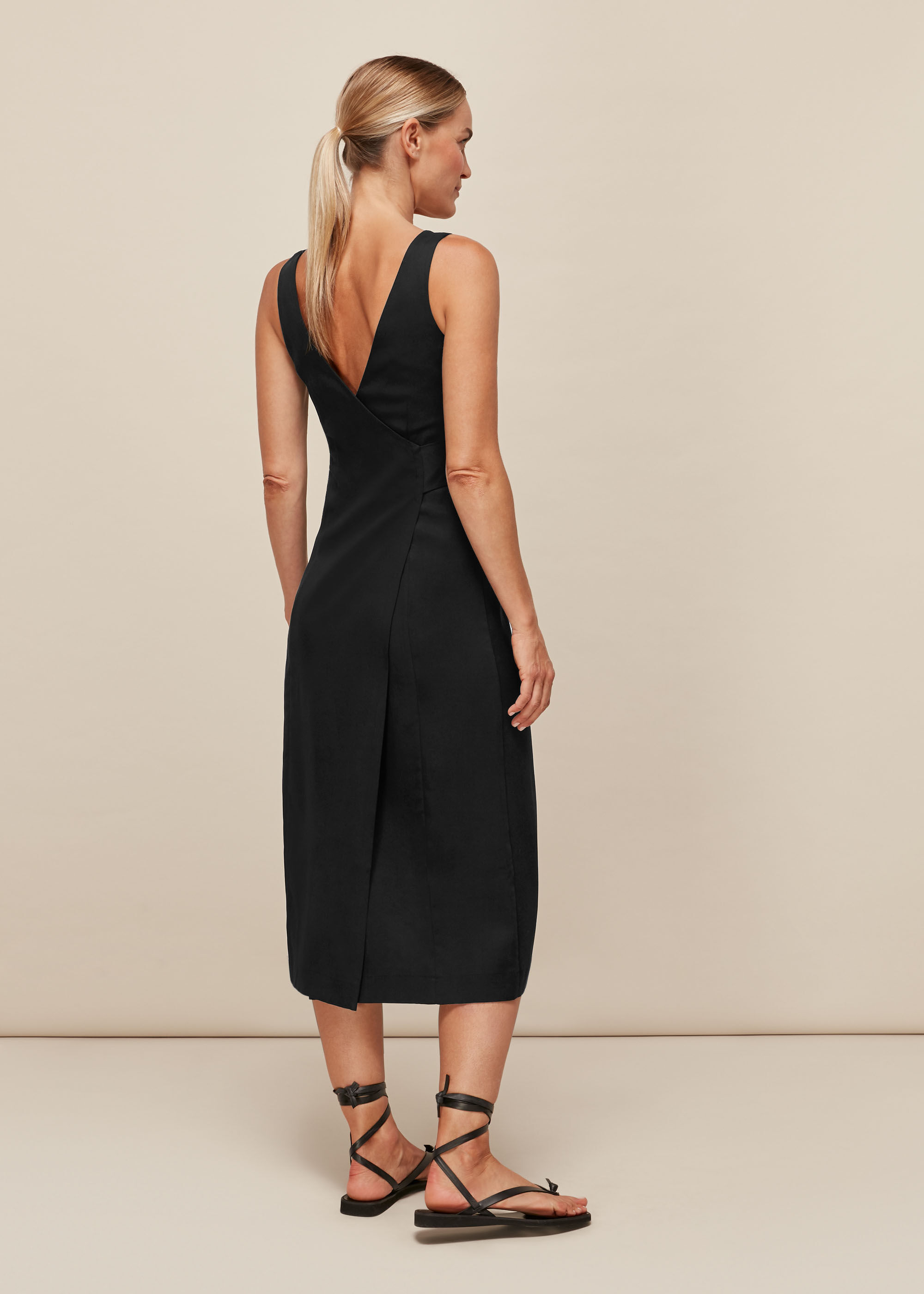 Whistles black new arrivals wrap dress