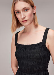 Greta Ruched Poplin Dress
