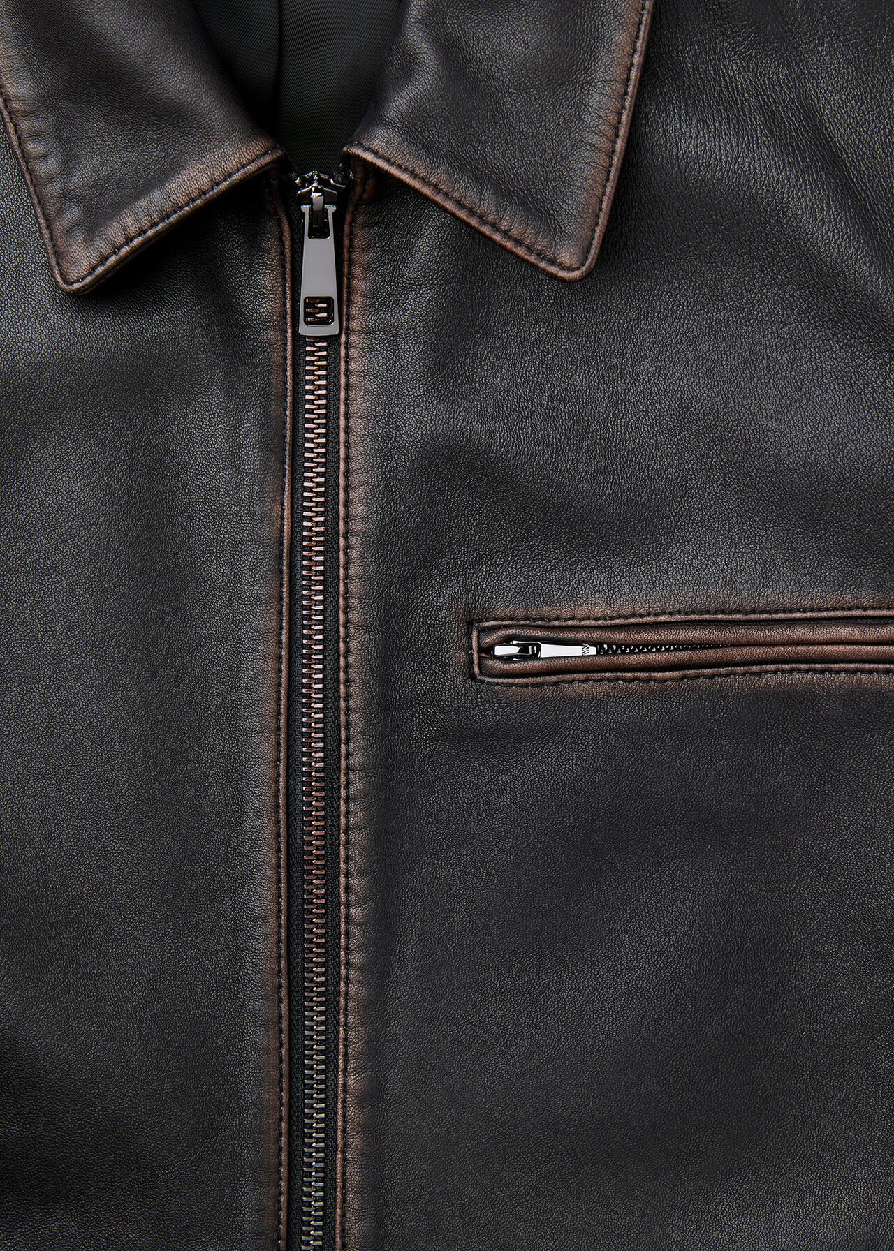 Kate Burnished Leather Jacket