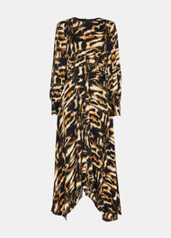 Smoke Print Gathered Dress