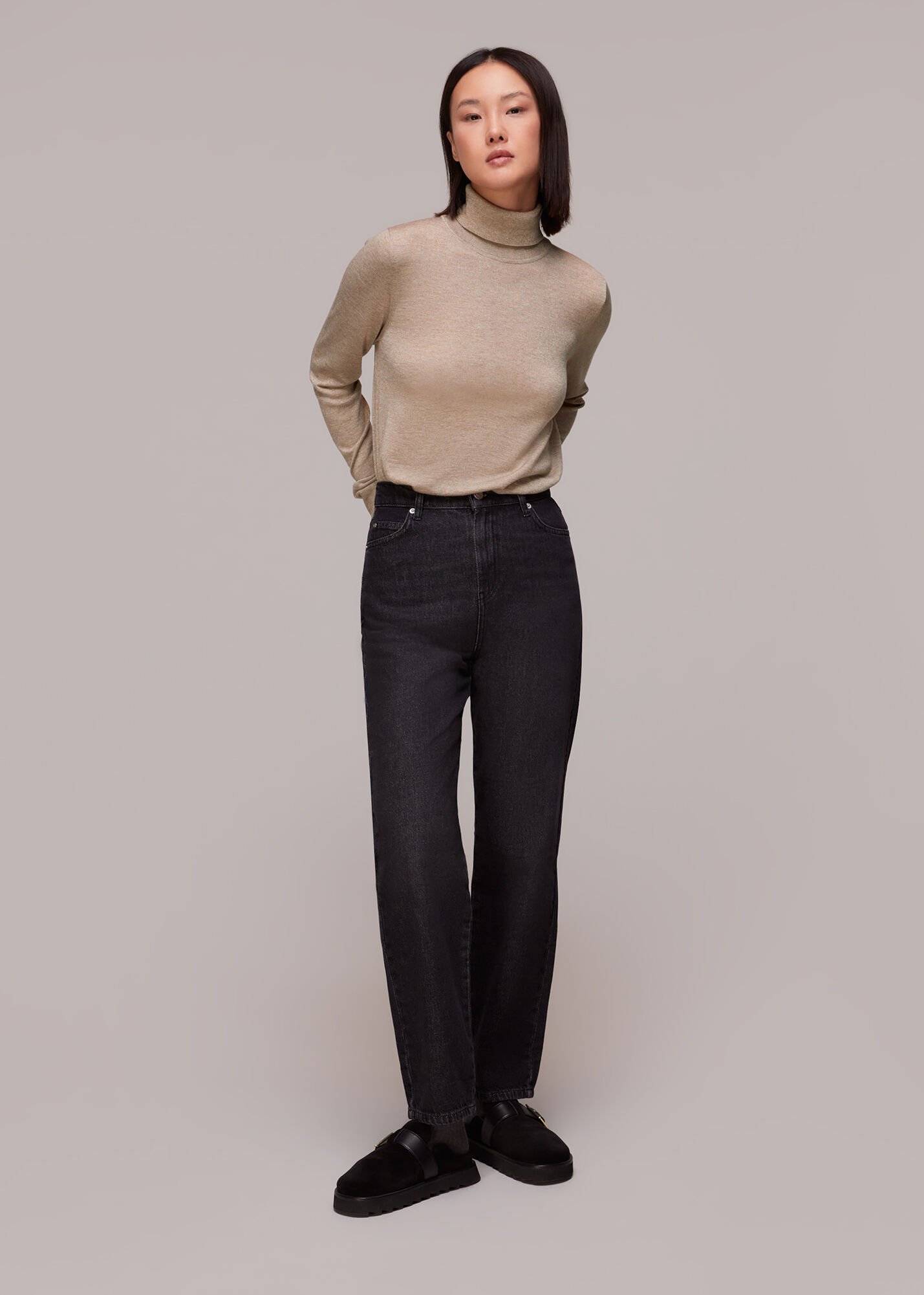 Sparkle Polo Neck Knit