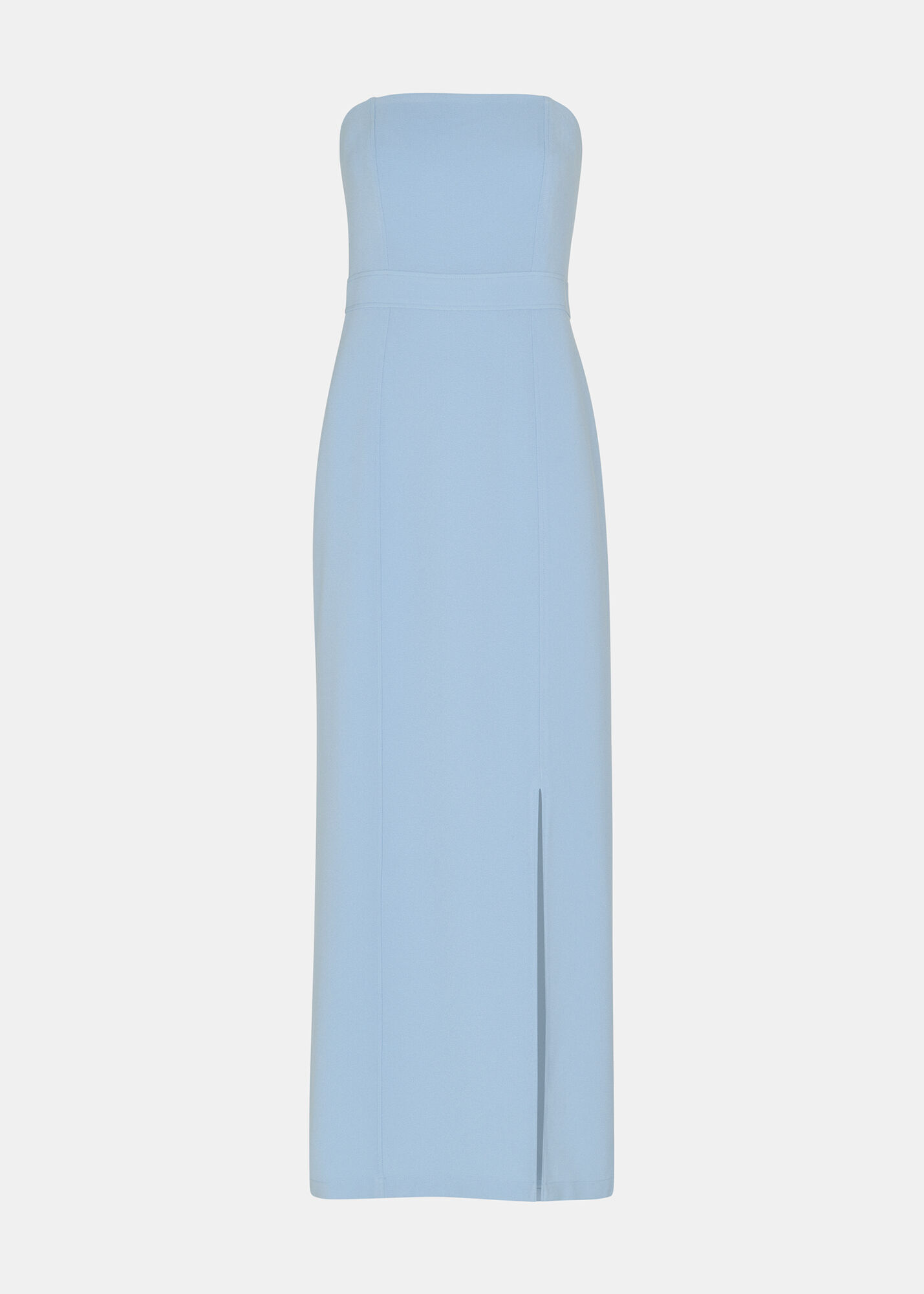 Whistles Light Blue Strapless Bandeau Maxi Dress Buy Now