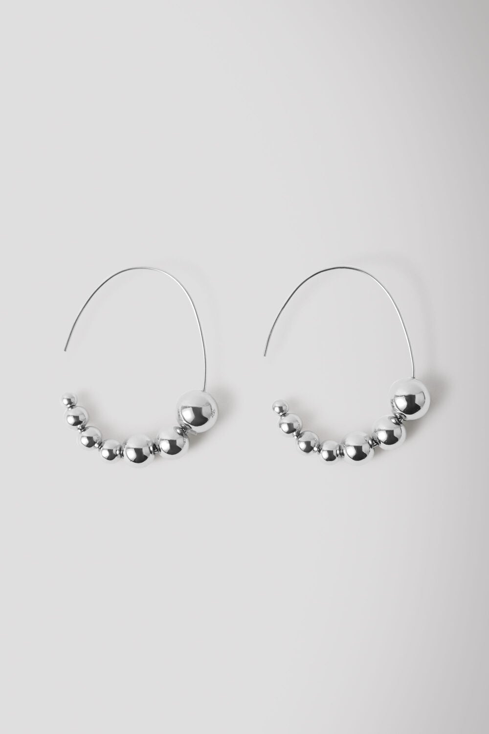 Beaded Curved Wire Earring