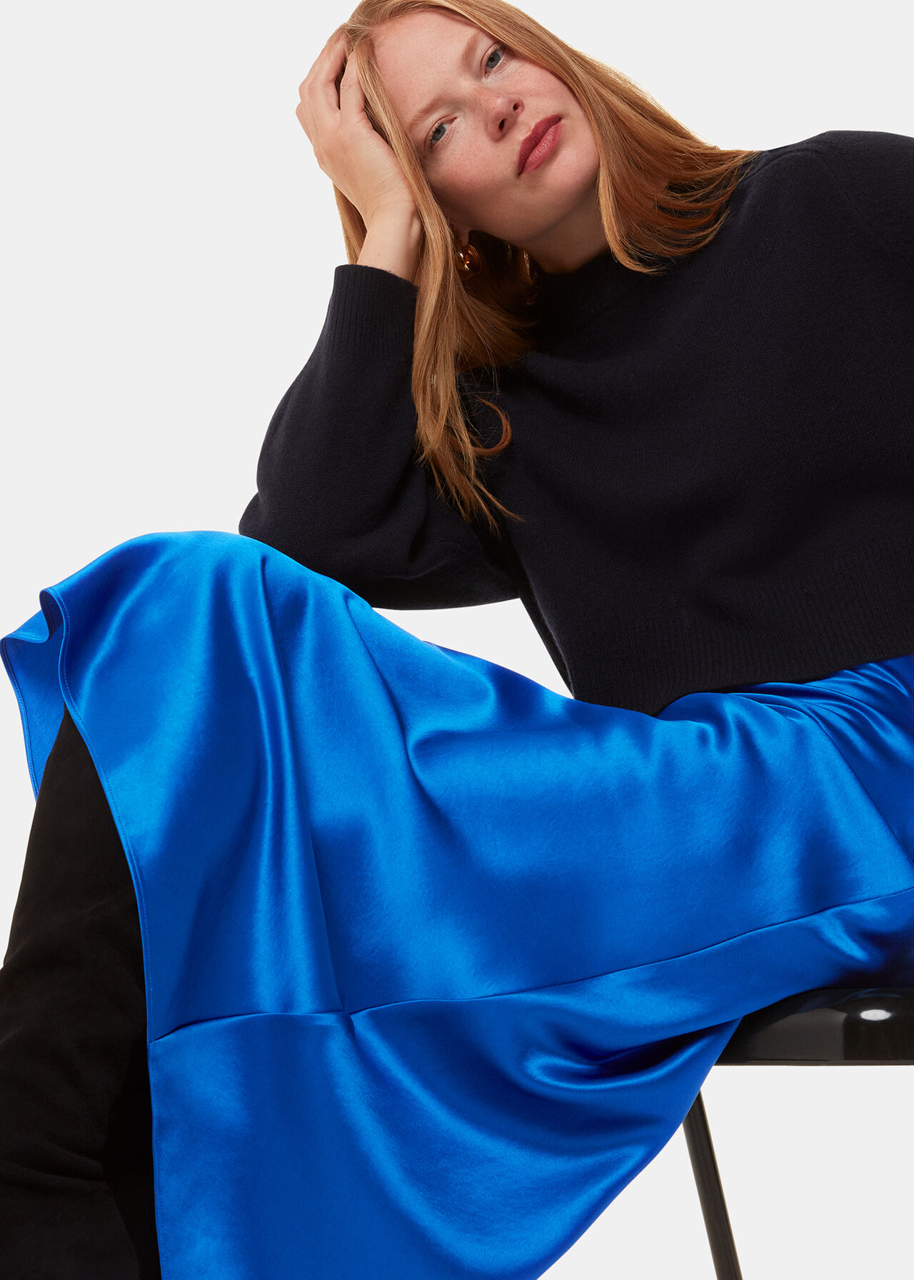 Satin Bias Cut Skirt