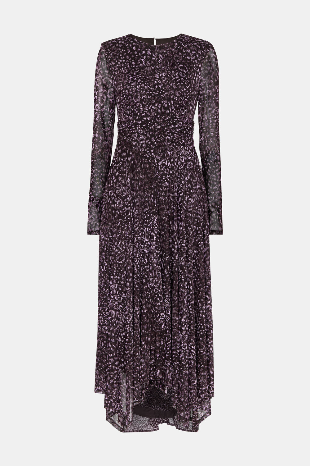 Feather Leopard Mesh Dress