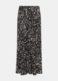 Scribble Bouquet Fluted Skirt