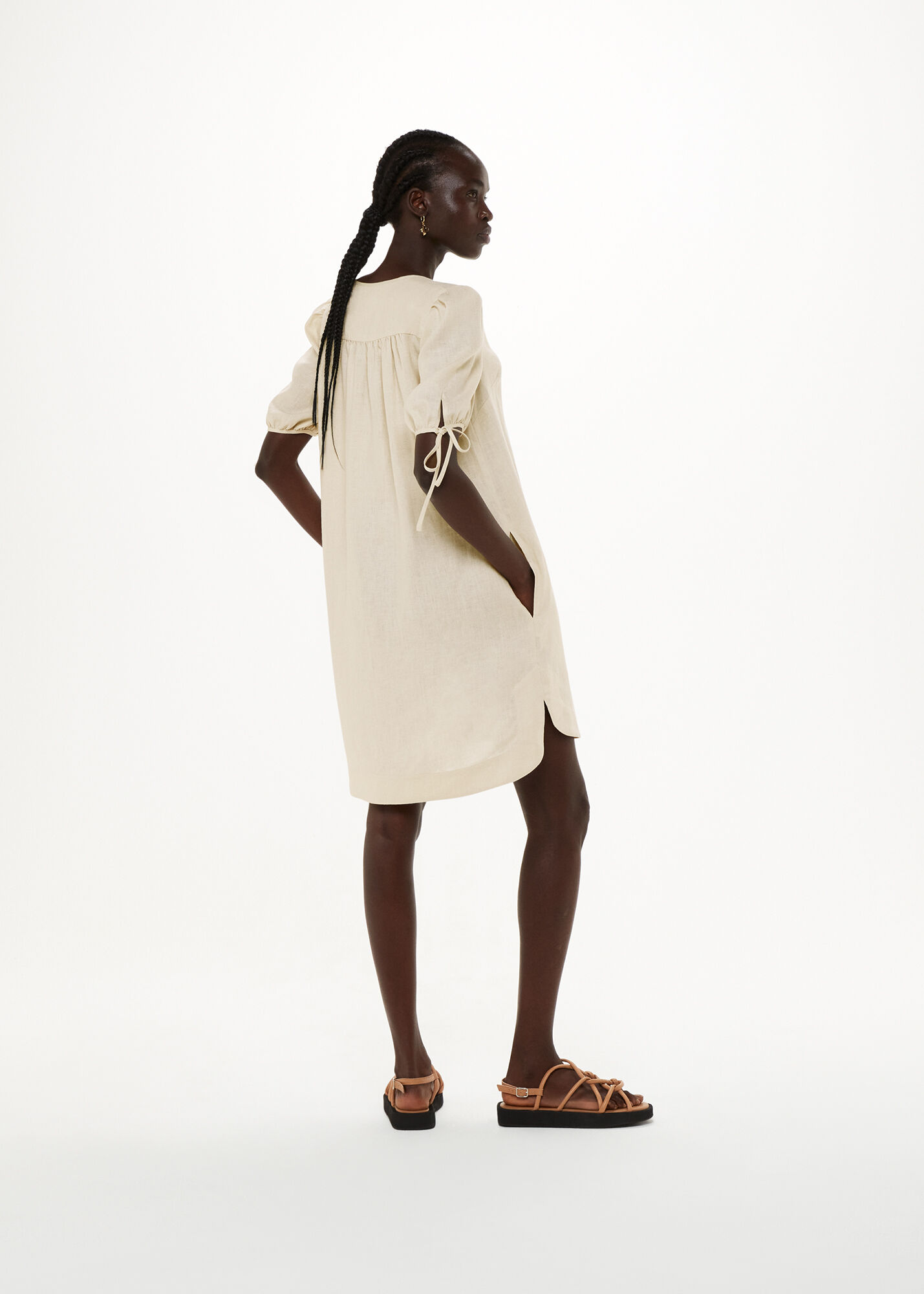 Stone Frankie Linen Dress WHISTLES