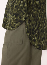 Animal Print Collared Shirt
