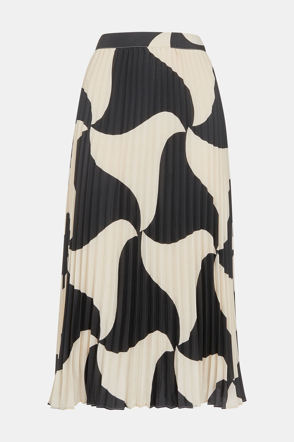 Triangle Swirl Pleated Skirt