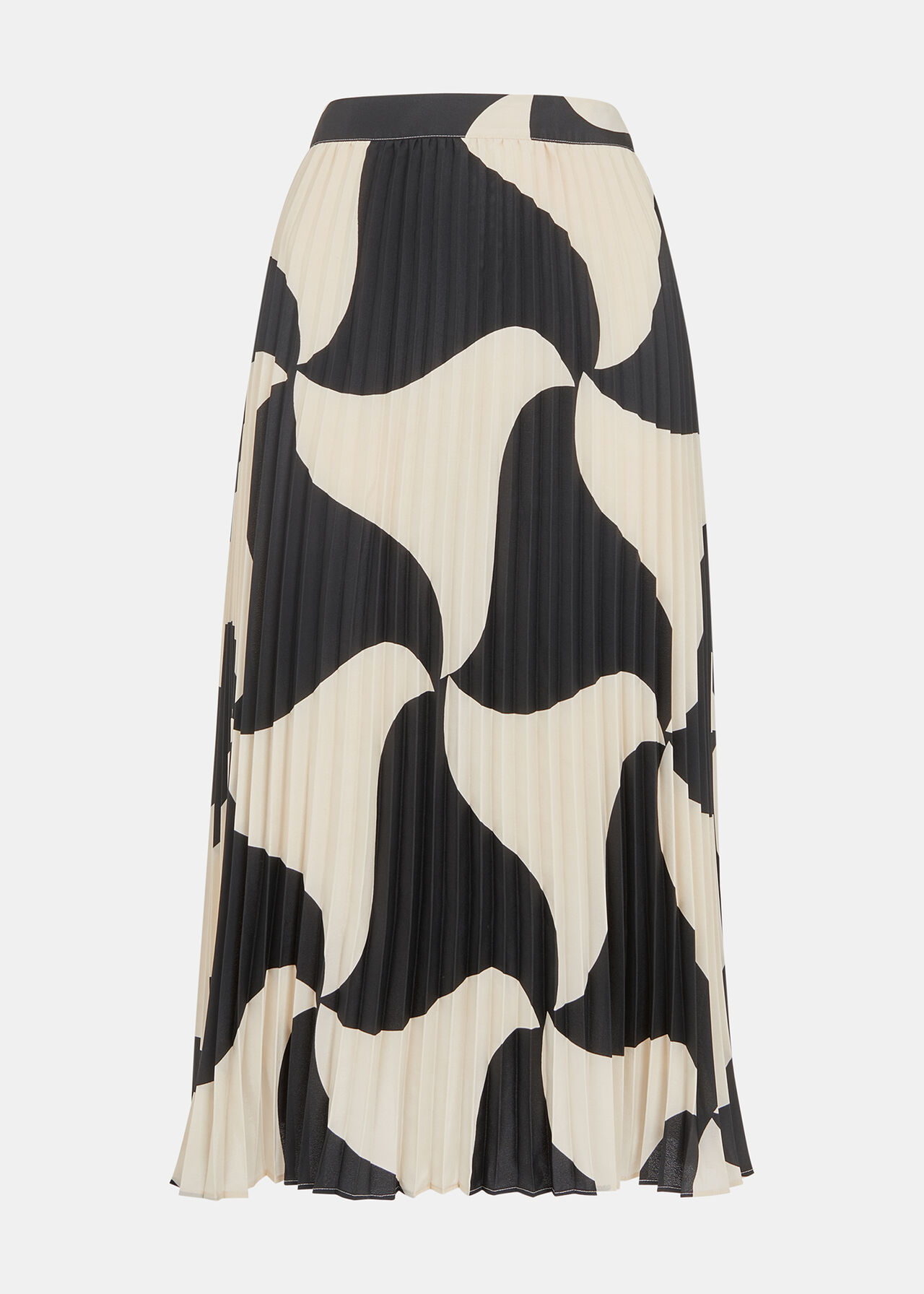 Triangle Swirl Pleated Skirt