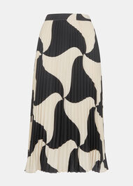 Triangle Swirl Pleated Skirt