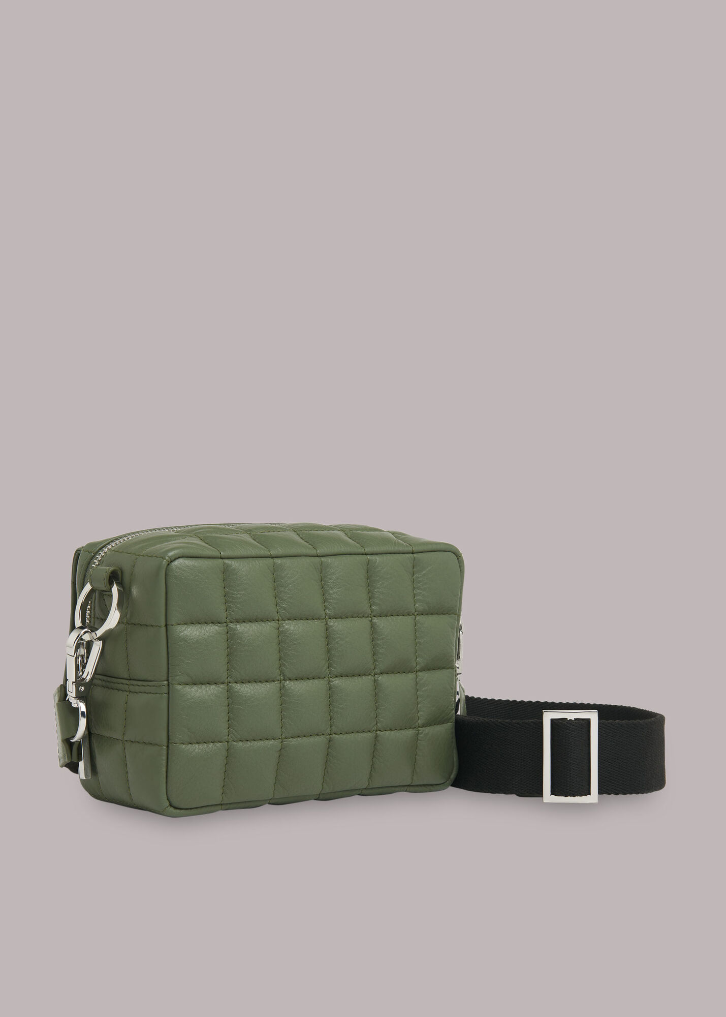 Khaki Quilted Bibi Crossbody Bag WHISTLES