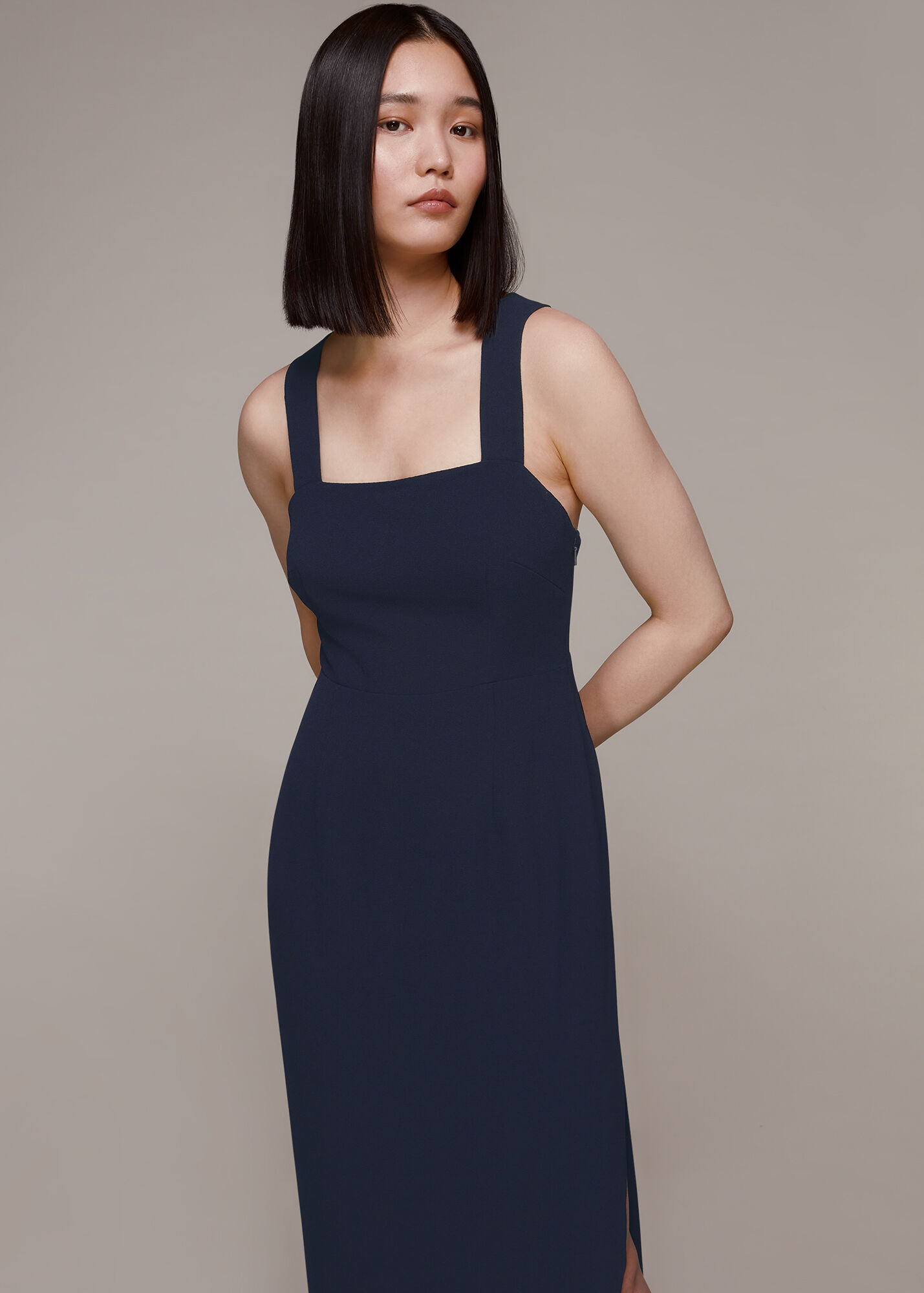 Navy Maria Maxi Dress WHISTLES Whistles