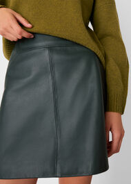 Leather A line Skirt