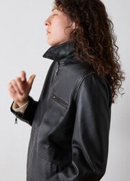 Kate Burnished Leather Jacket