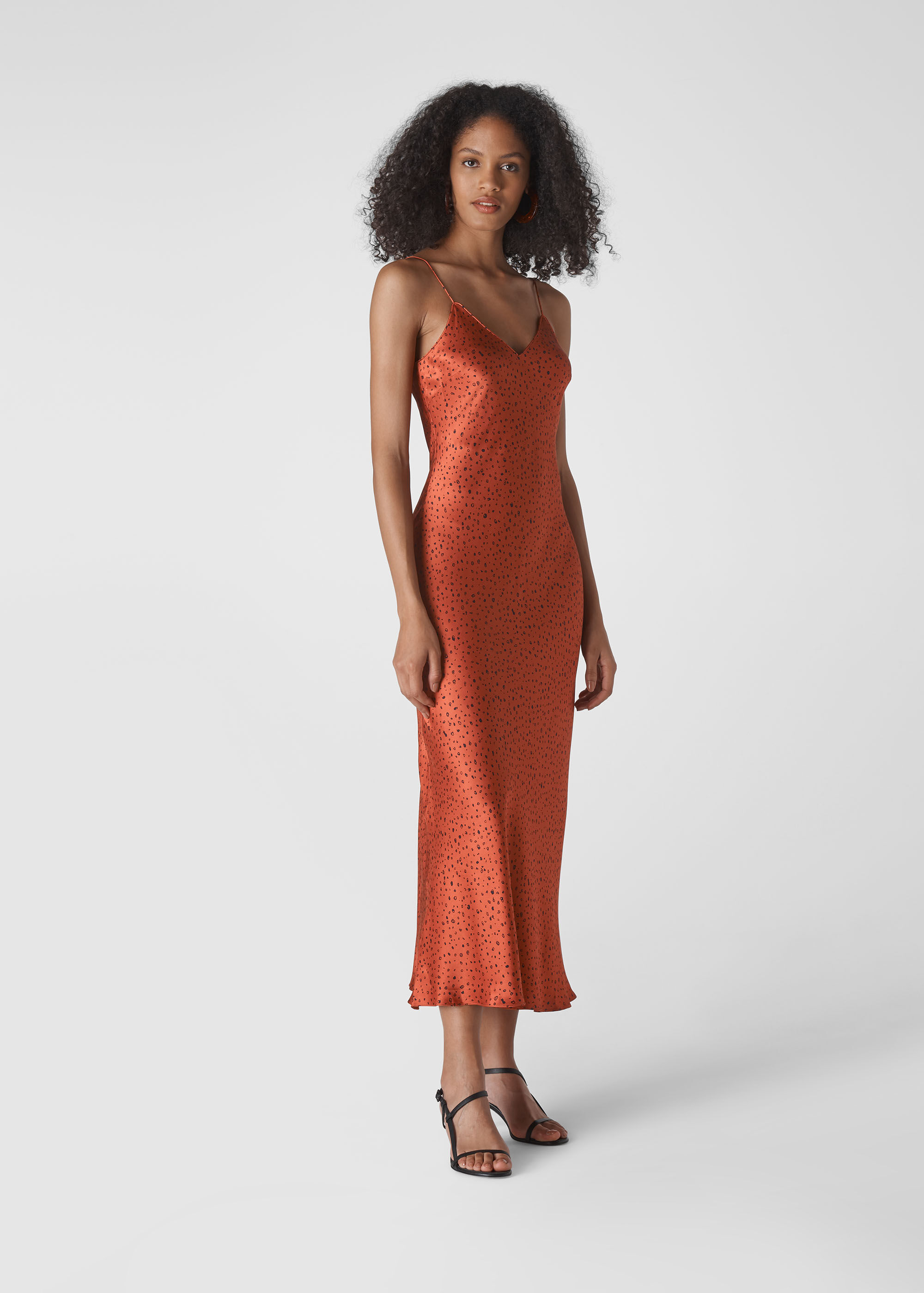 slip dress rust