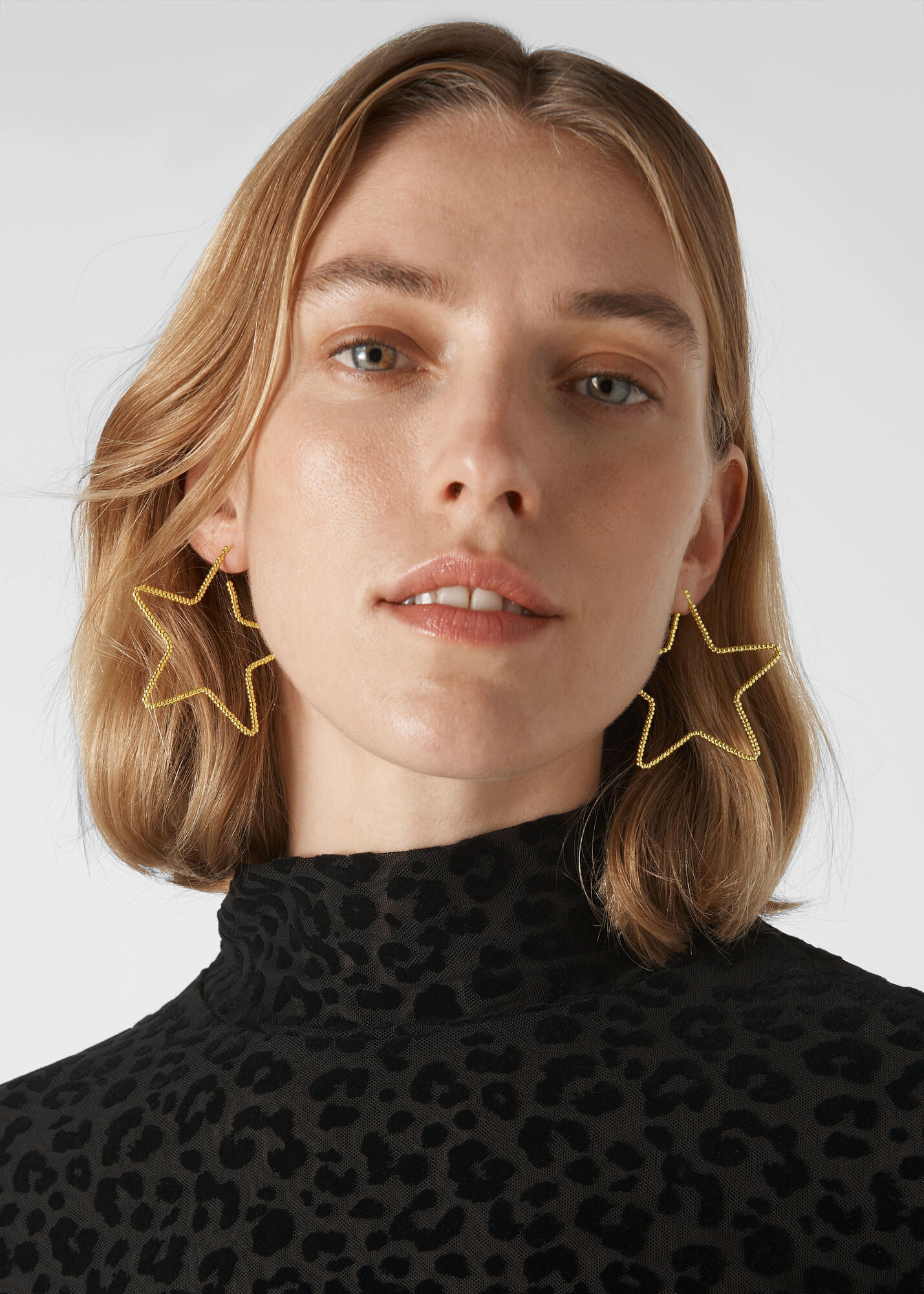 Gold/Multi Star Seed Bead Earring WHISTLES