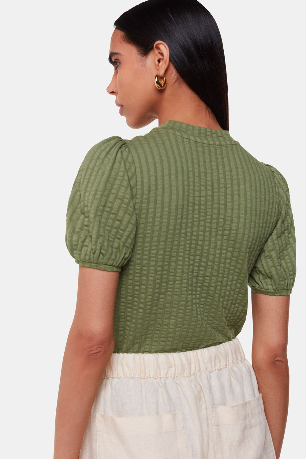 Textured Puff Sleeve Top