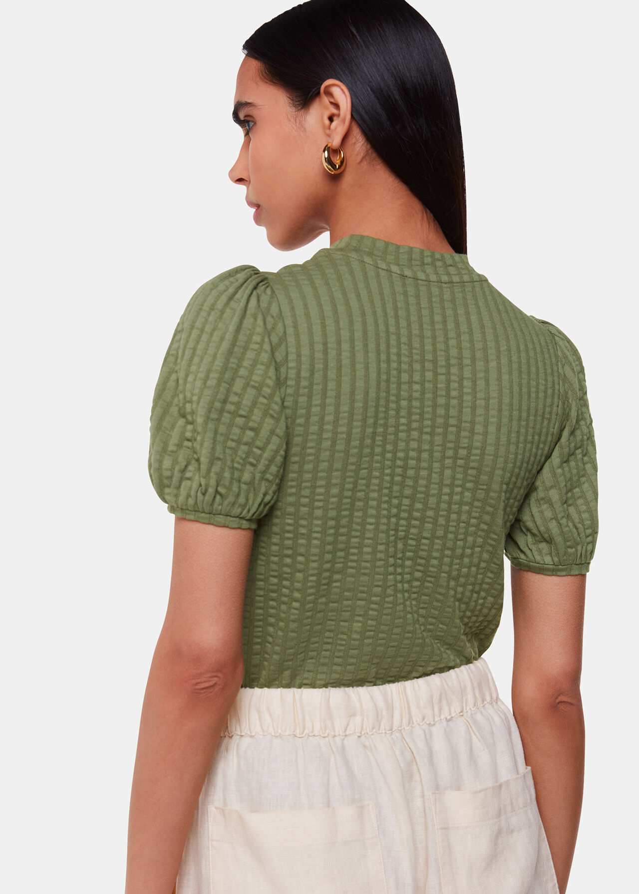 Textured Puff Sleeve Top