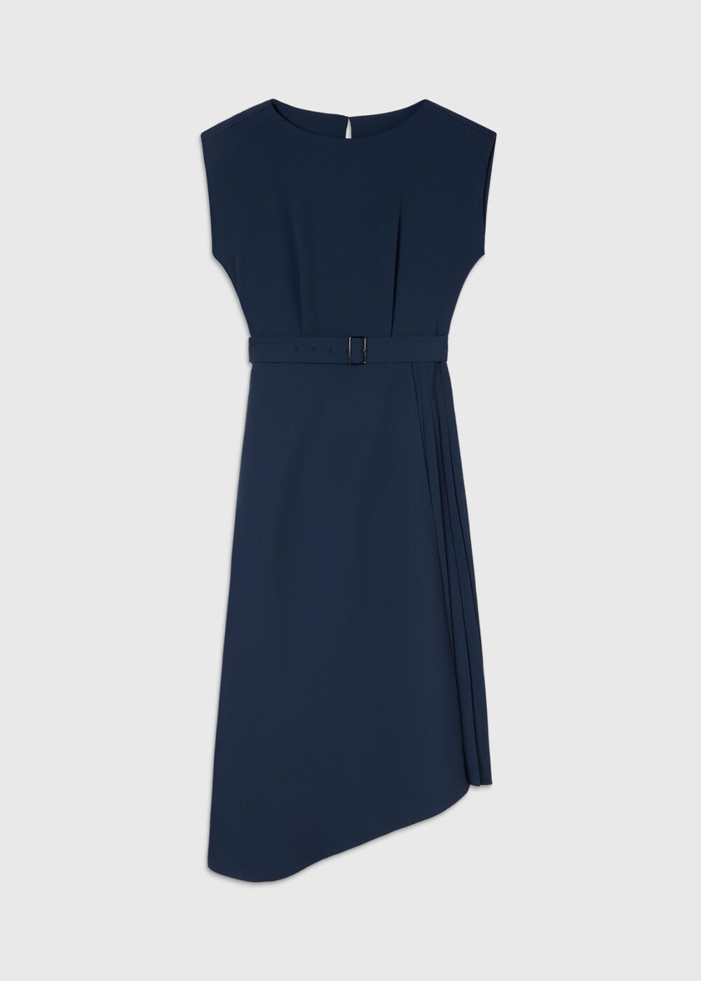 Pleat Detail Asymmetric Dress