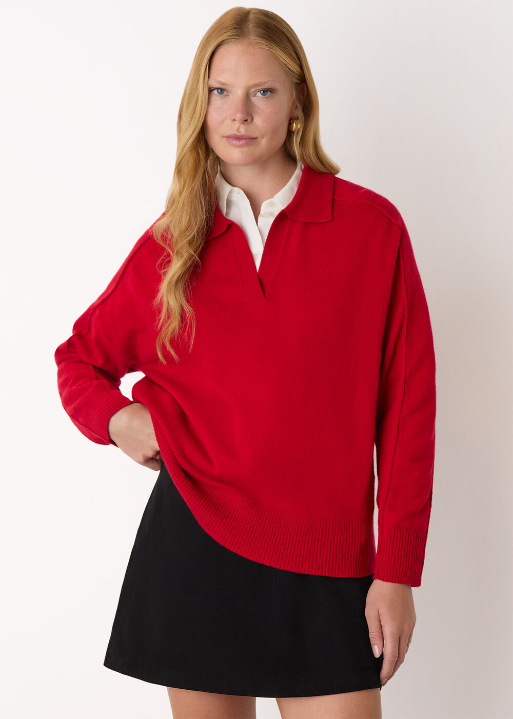 Wool Collar Neck Knit