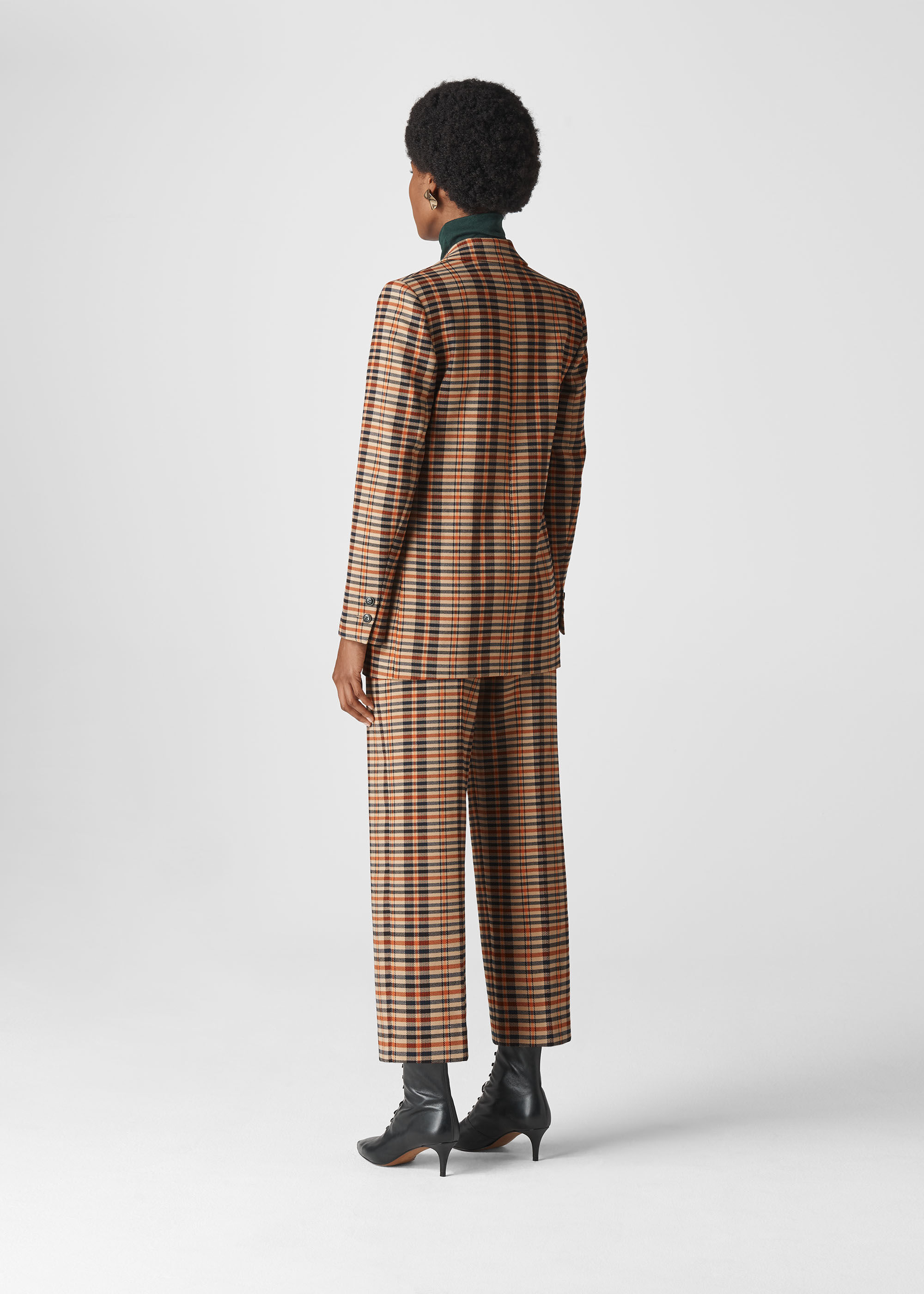 Multicolour Check Double Breasted Blazer WHISTLES