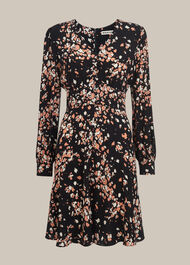 Mottled Animal Button Dress Pink/Multi