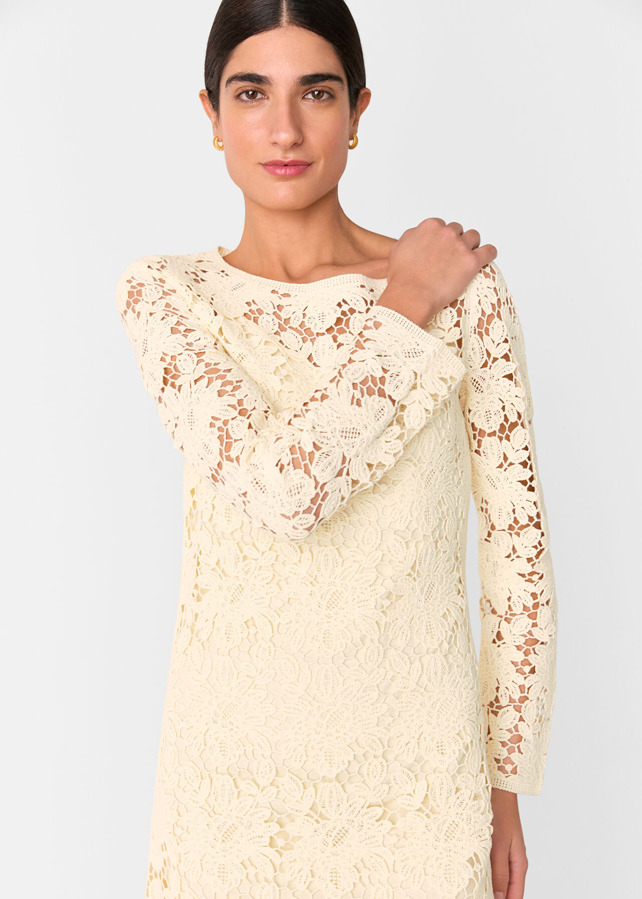 Floral Crochet Knit Dress