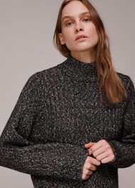 Flecked Knitted Midi Dress