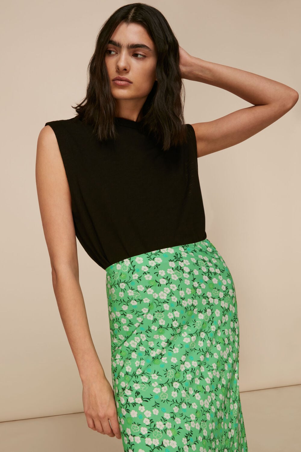 Cherry Blossom Bias Cut Skirt