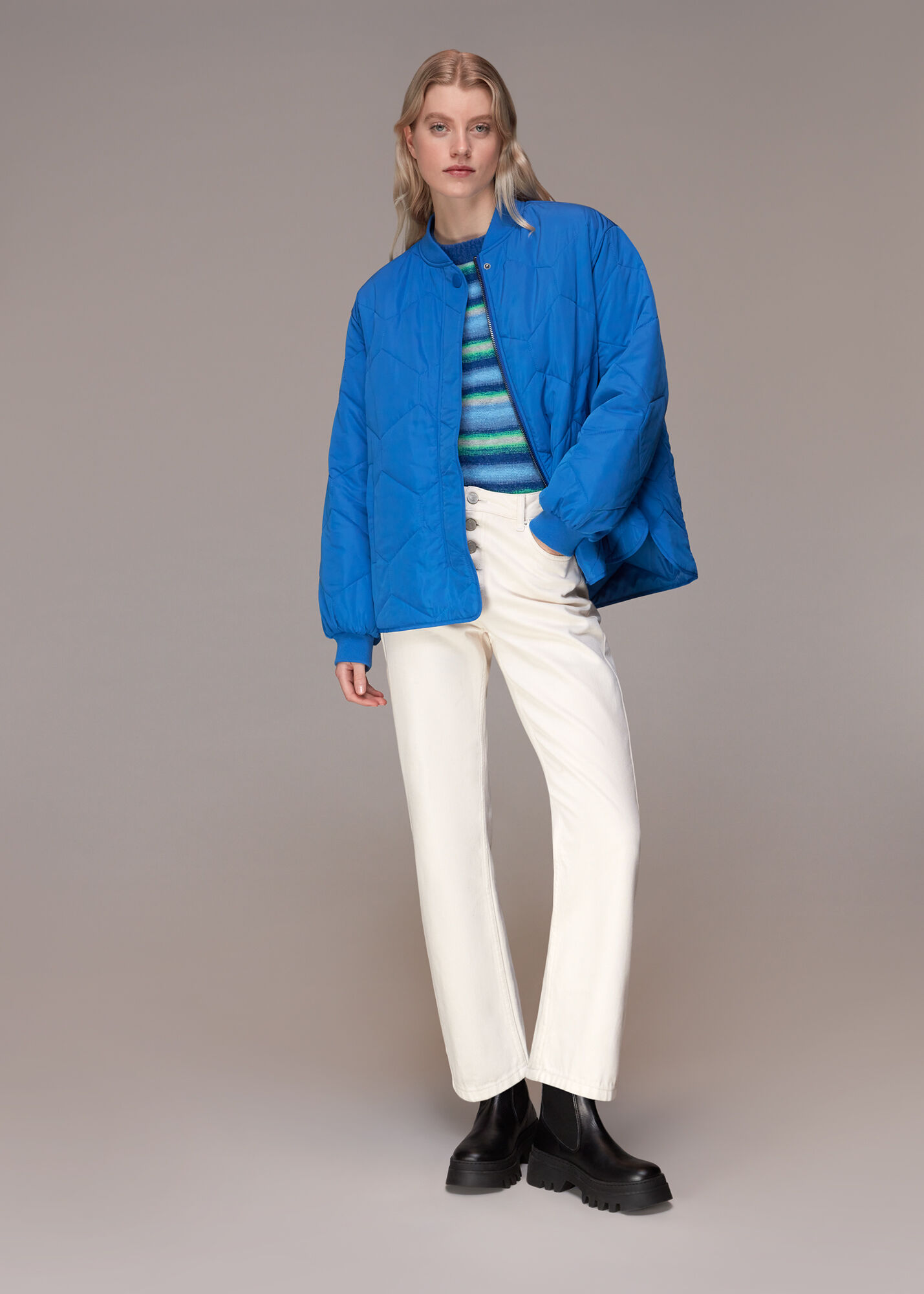 Blue Ida Short Quilted Coat WHISTLES