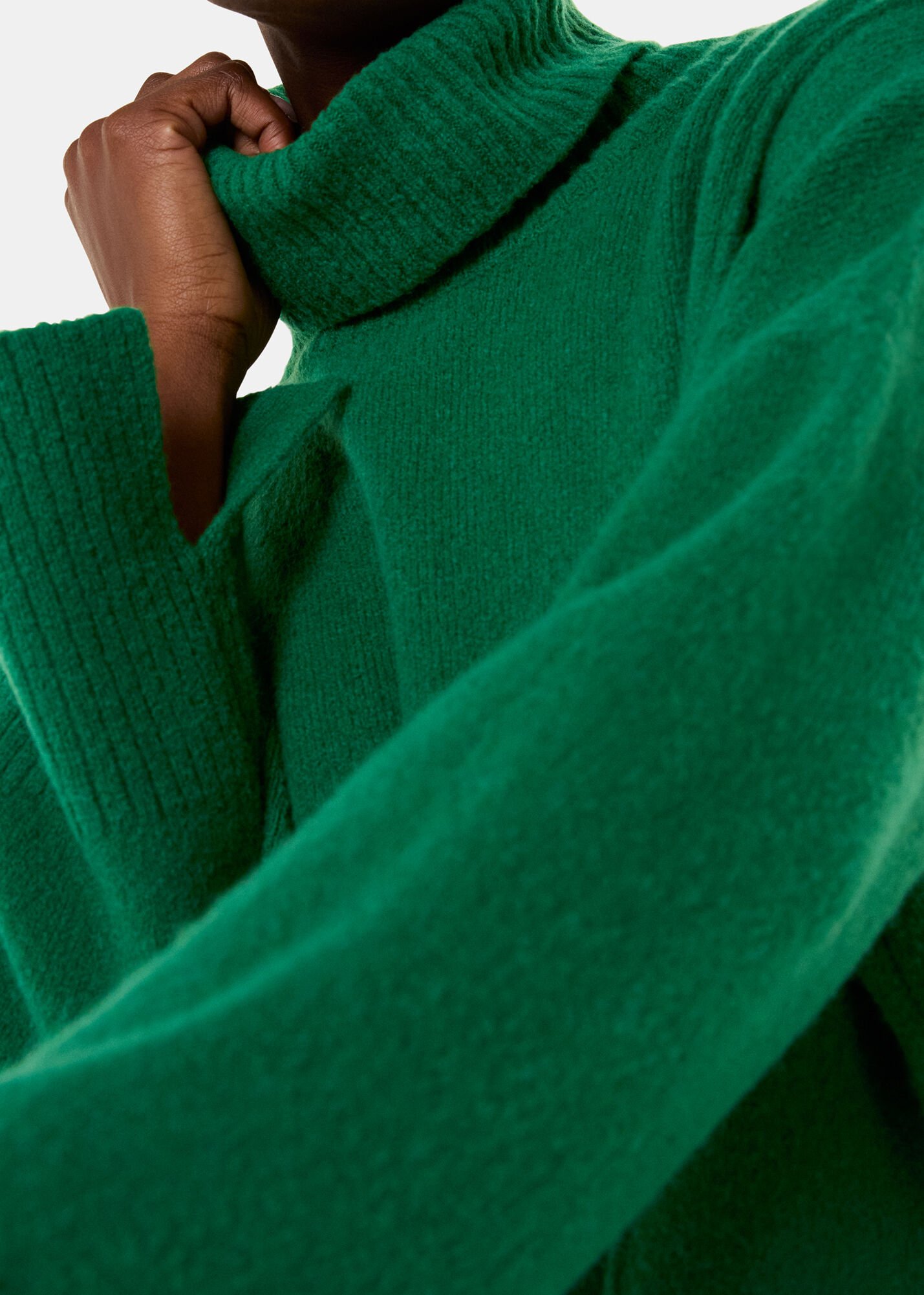 wool-blend half-zip turtleneck sweater - Dark Grey | Weekday WW