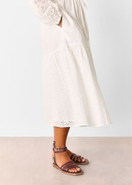 Petite Broderie Midi Dress