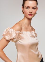 Julia Bardot Frill Sleeve Top