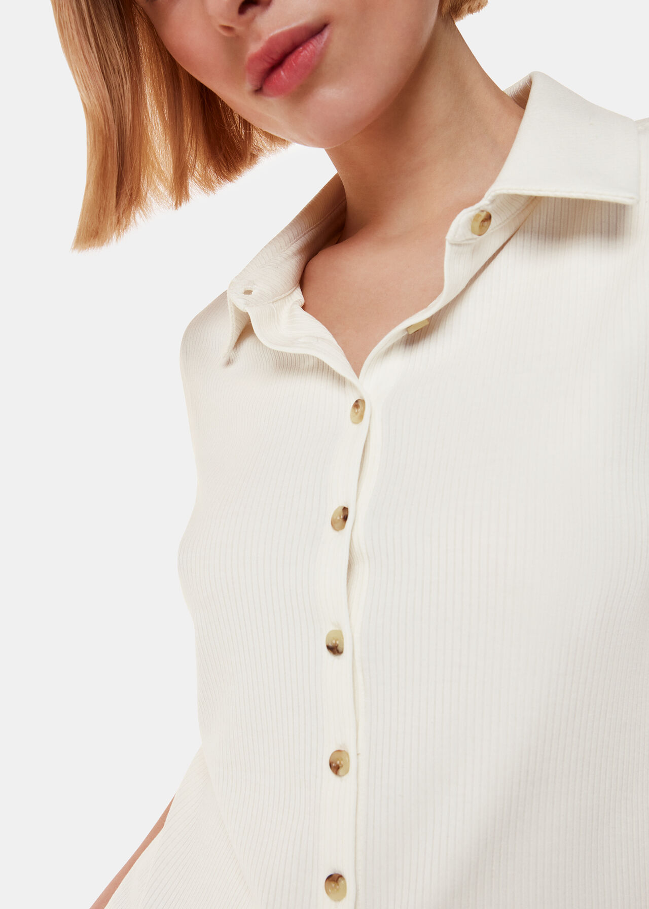 Grace Ribbed Polo