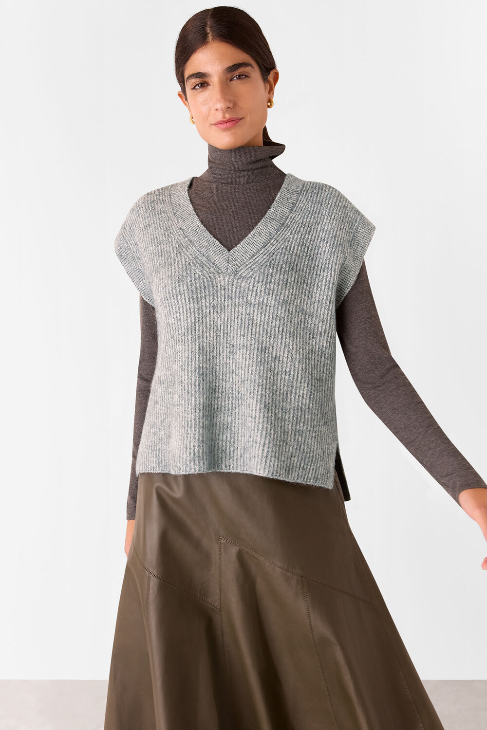 Grey Elsa Ribbed Tank