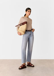 Stripe Crew Neck Jersey Top