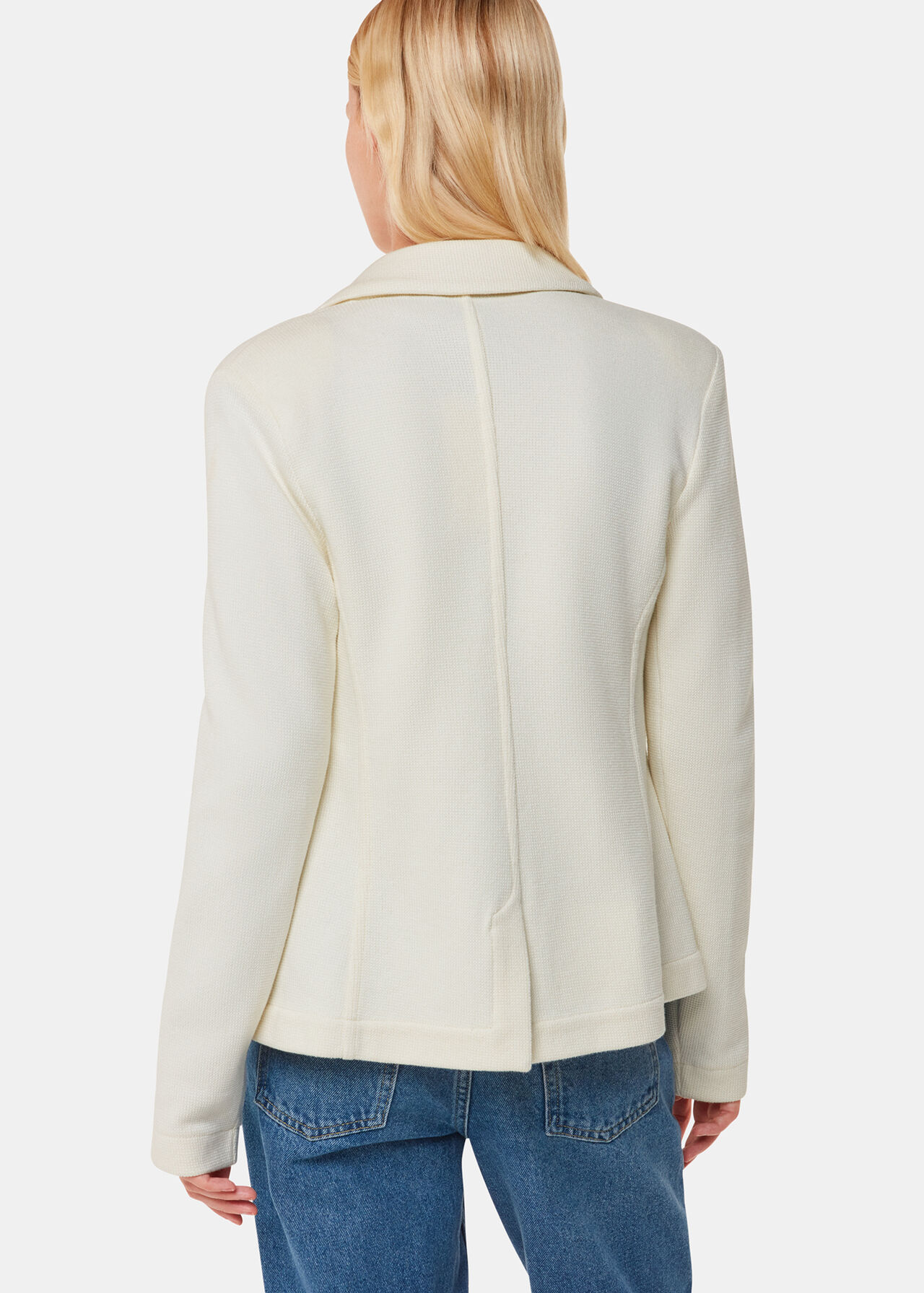 Whistles Ivory Slim Jersey Jacket Whistles Ivory Slim Jersey Jacket
