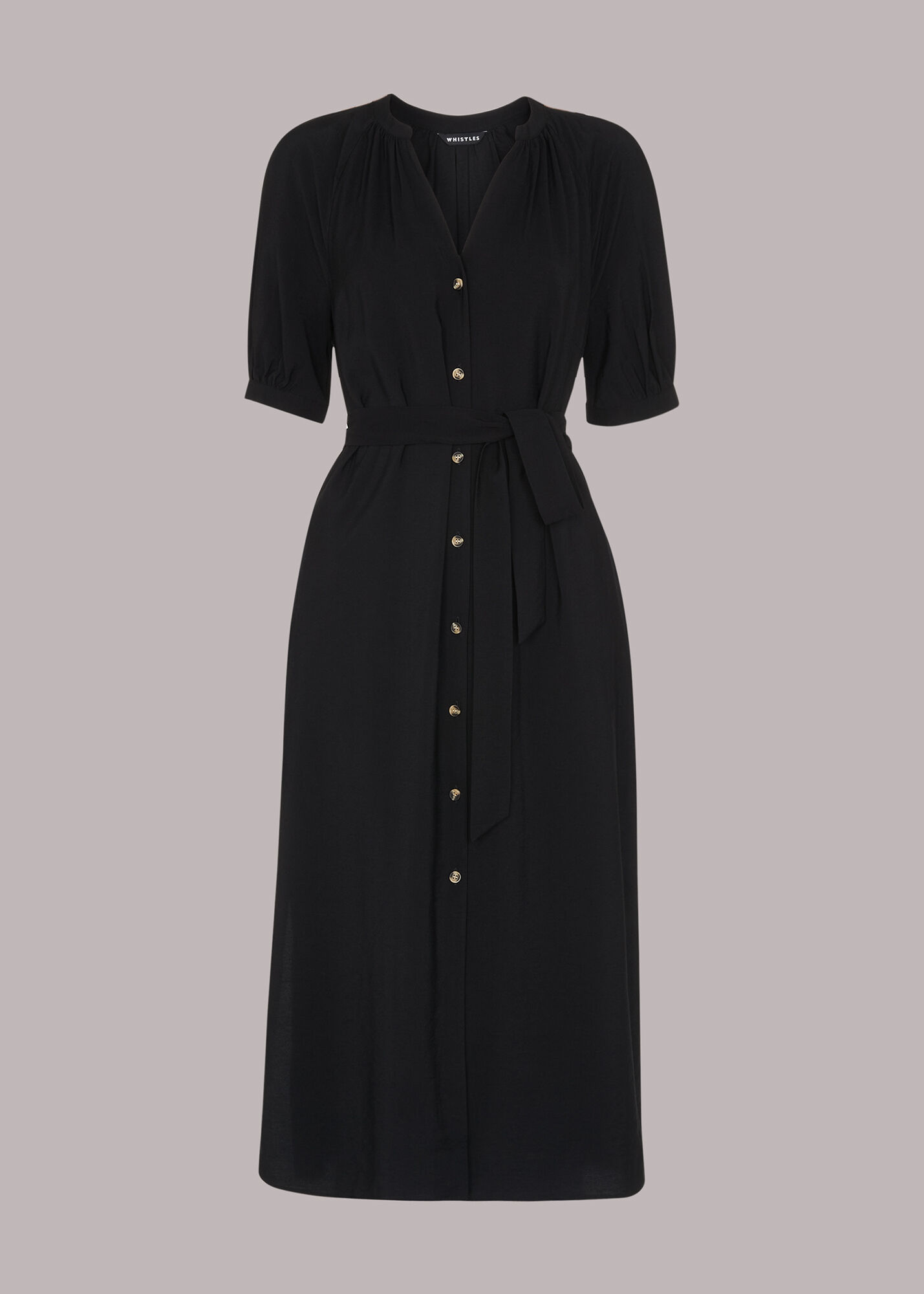 Black Olivia Midi Dress WHISTLES
