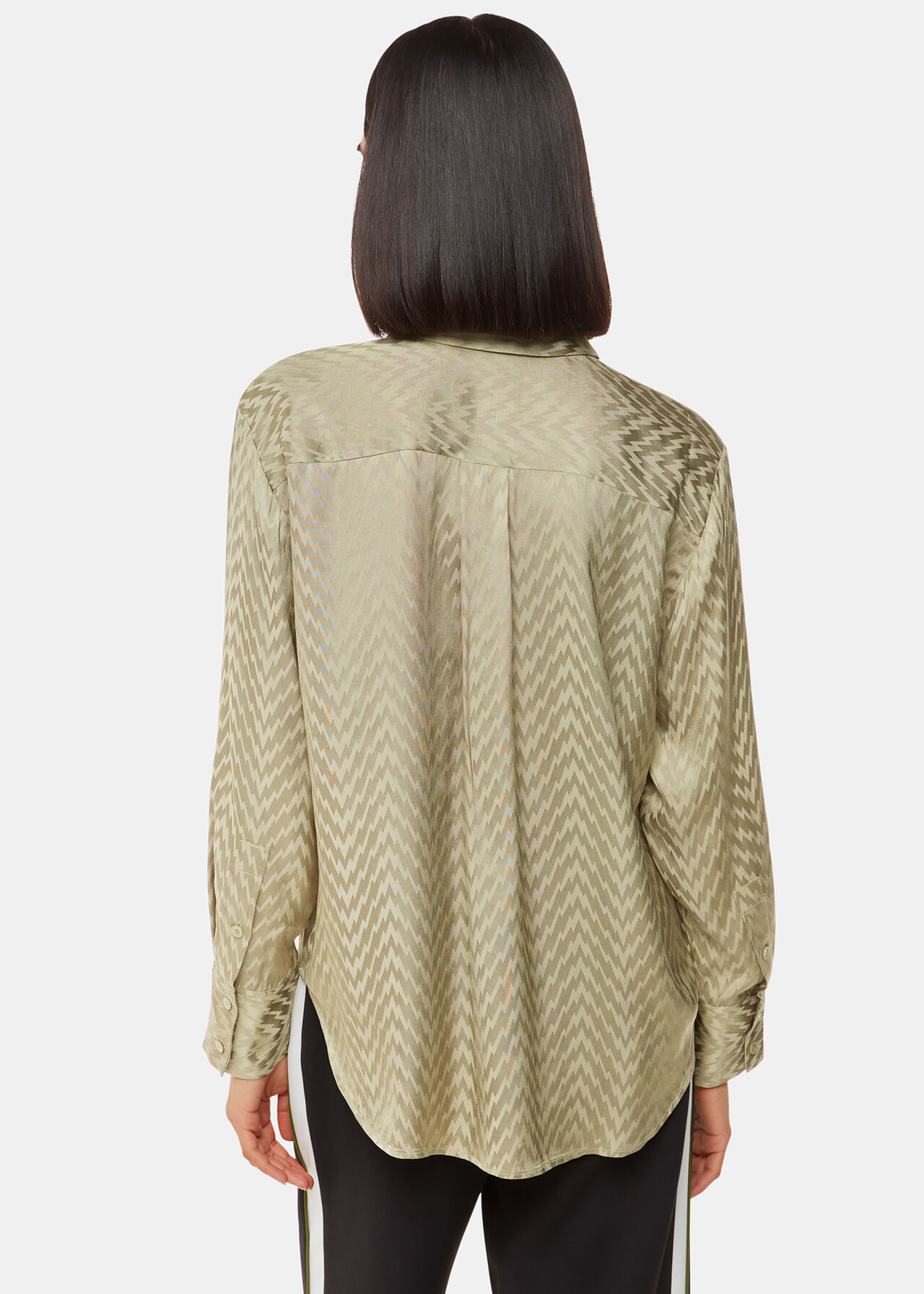 Jacquard Zig Zag Print Shirt