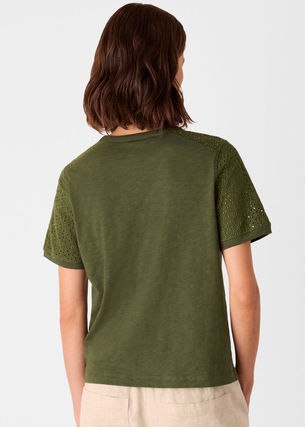 Broderie Sleeve Detail Tee