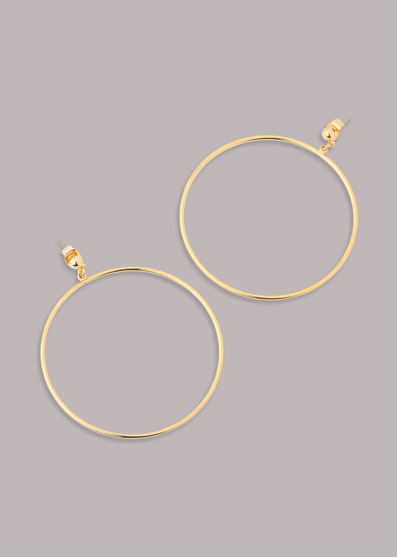 Large Stud Hoop Earring