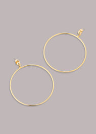 Large Stud Hoop Earring