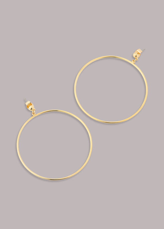 Large Stud Hoop Earring
