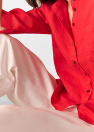 Linen Grandad Collar Shirt