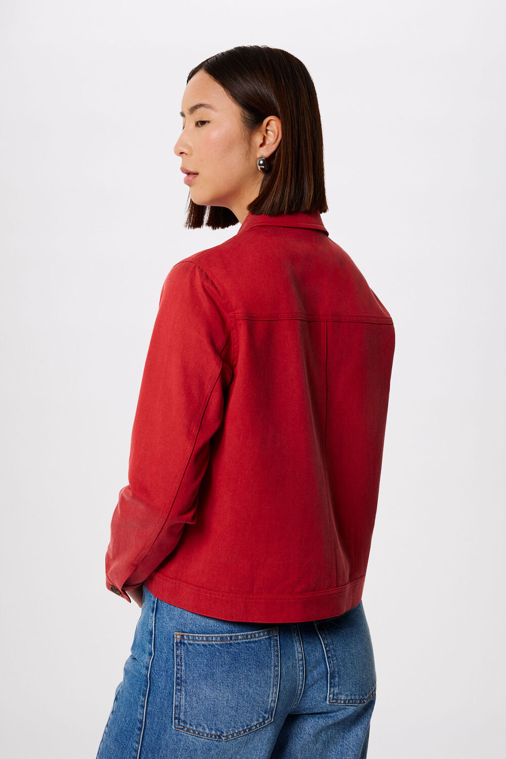 Red Mia Pocket Detail Jacket