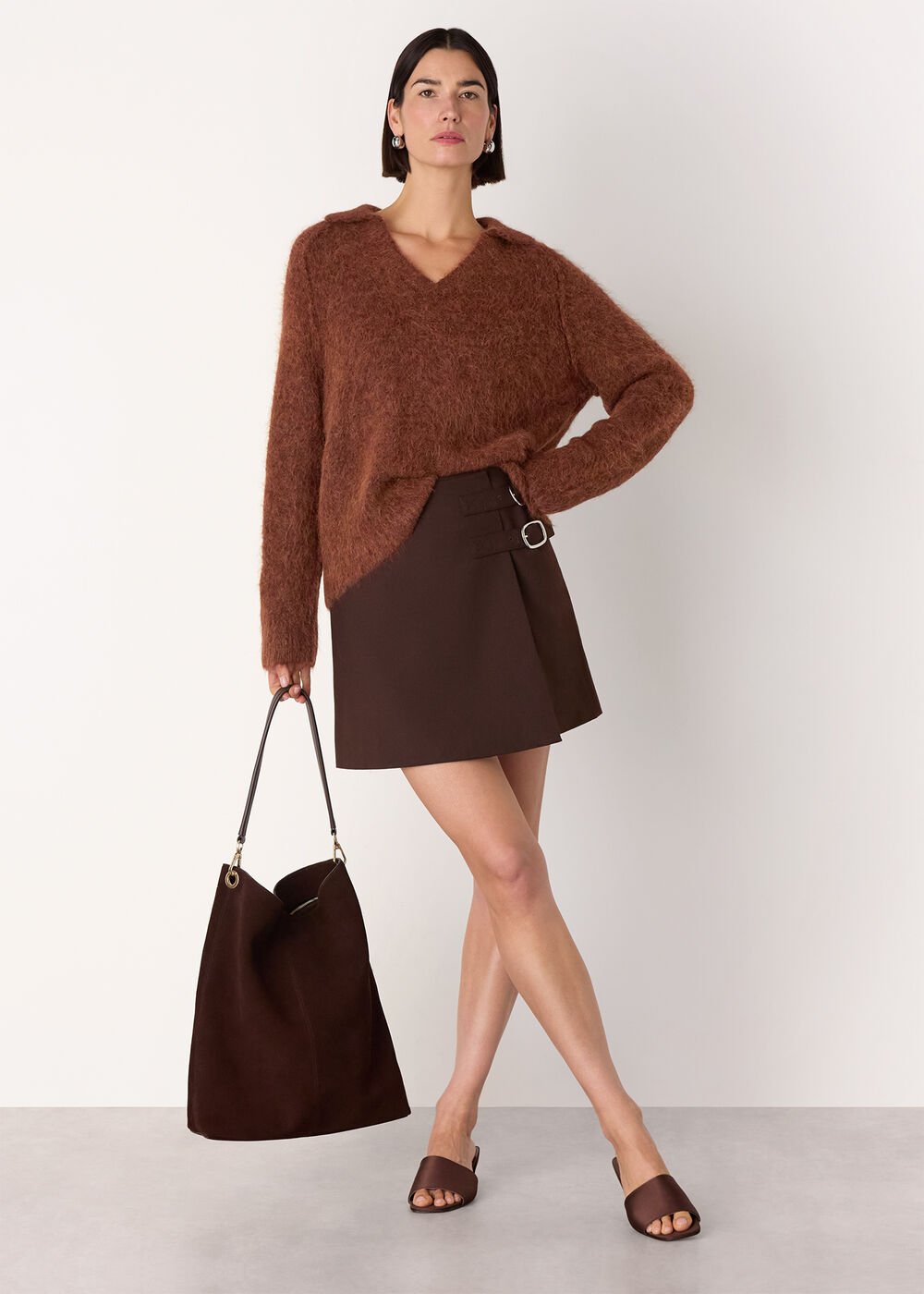 Alpaca Collar Neck Knit